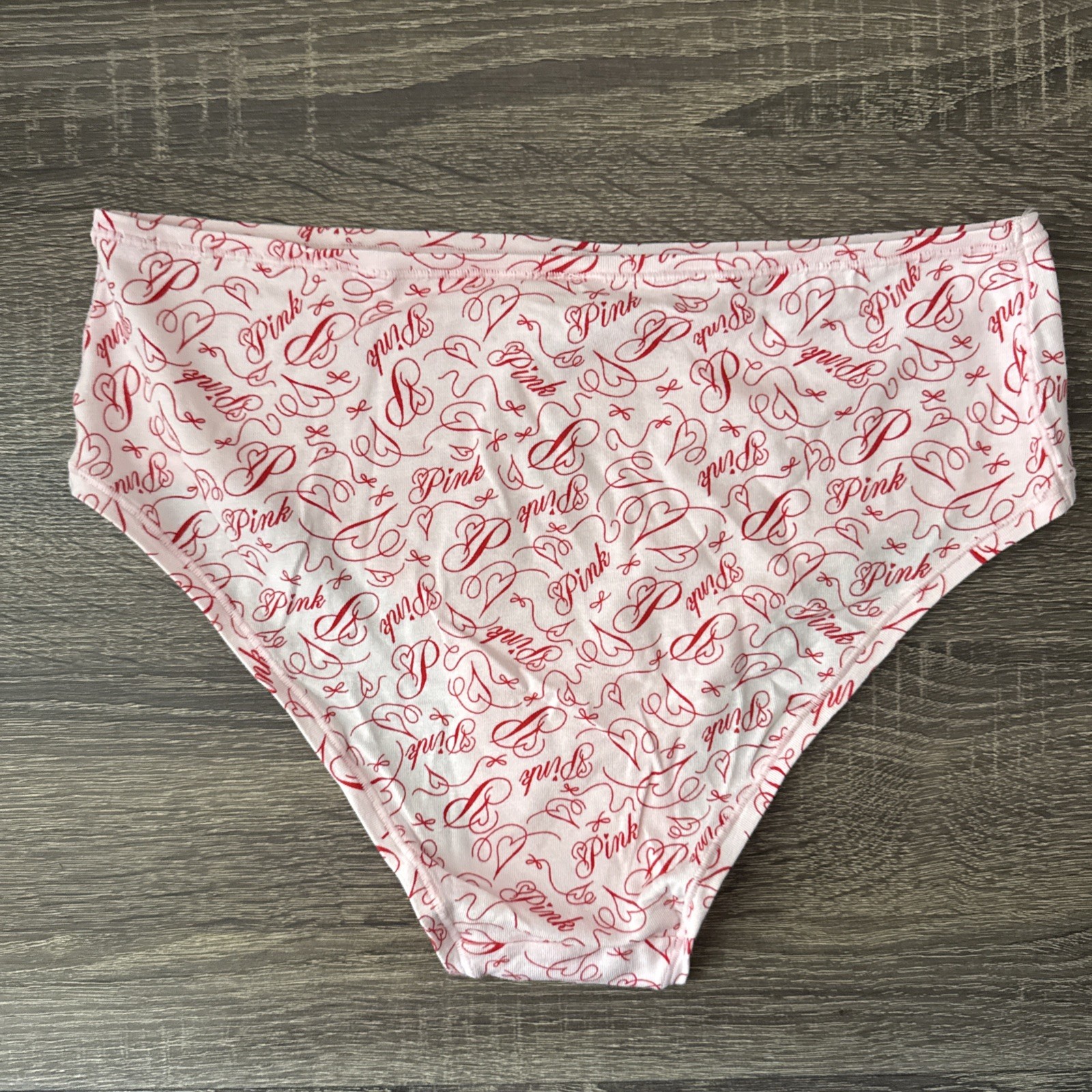 Pink By Victoria’s Secret, Xl Pink Script Stretch, Smooth, Cheeky Panties