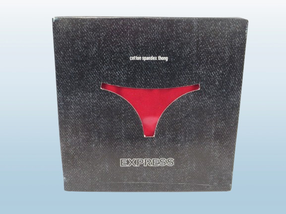 EXPRESS INTIMATES COTTON SPANDEX THONG PANTY RED SIZE LARGE BOXED LOT OF 5