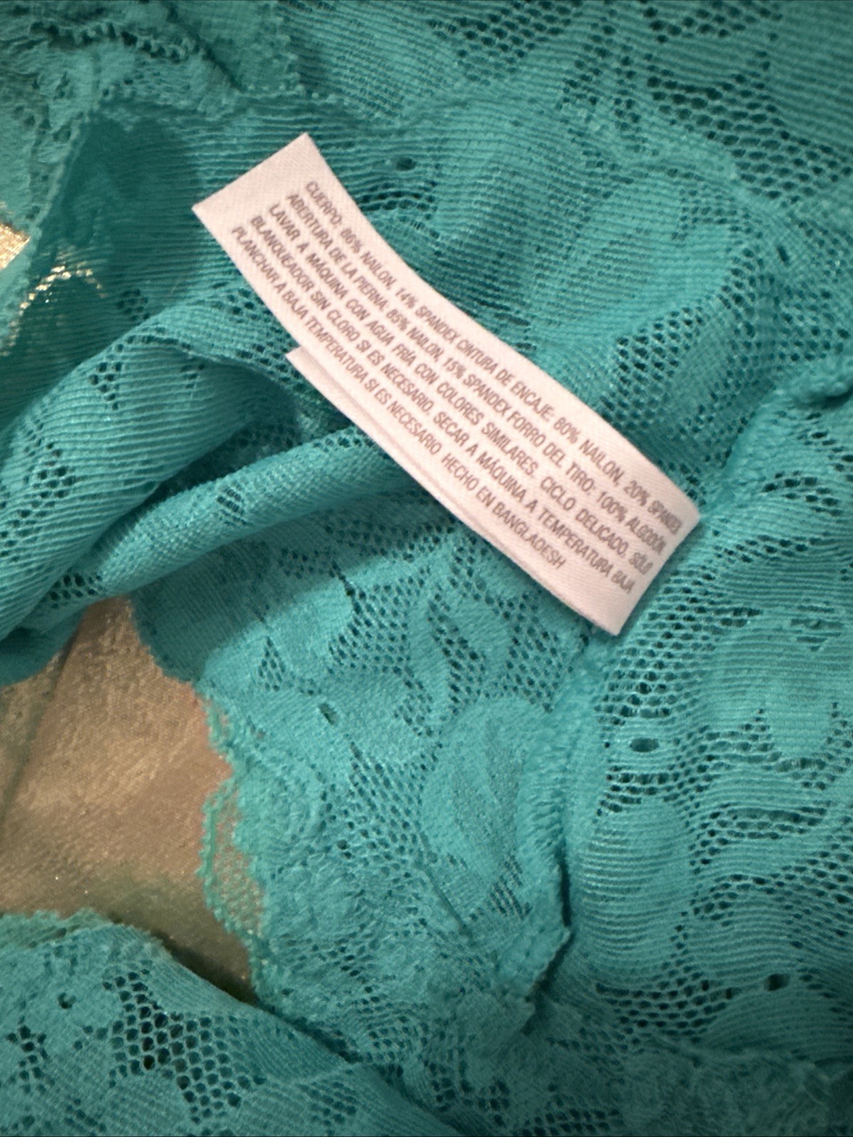 NWT 5 Pack Auden Lacy Stretchy Thong Style Panties Green Size 1X (18)