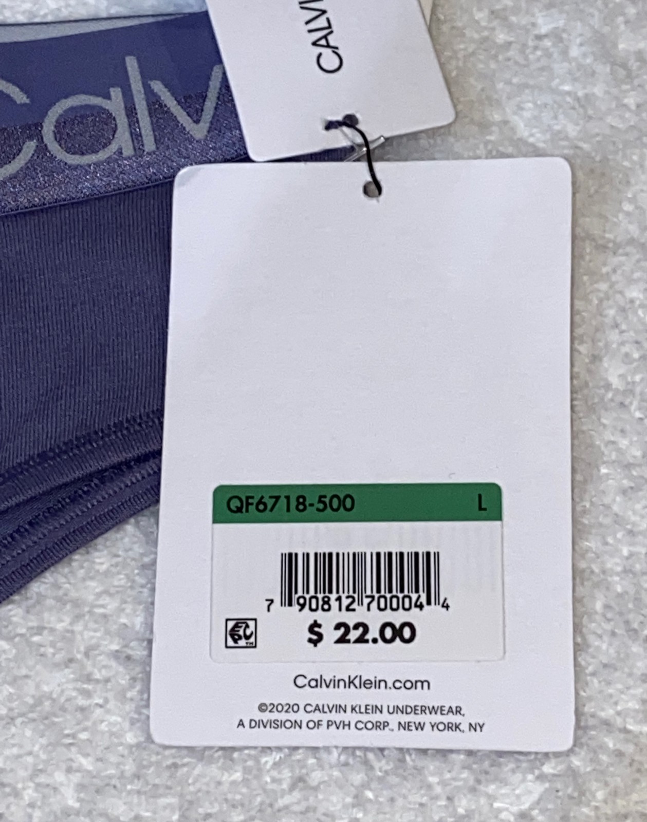 CALVIN KLEIN Modern Structure Cotton Denim Blue Brazilian Panty Womens Sz XS 4