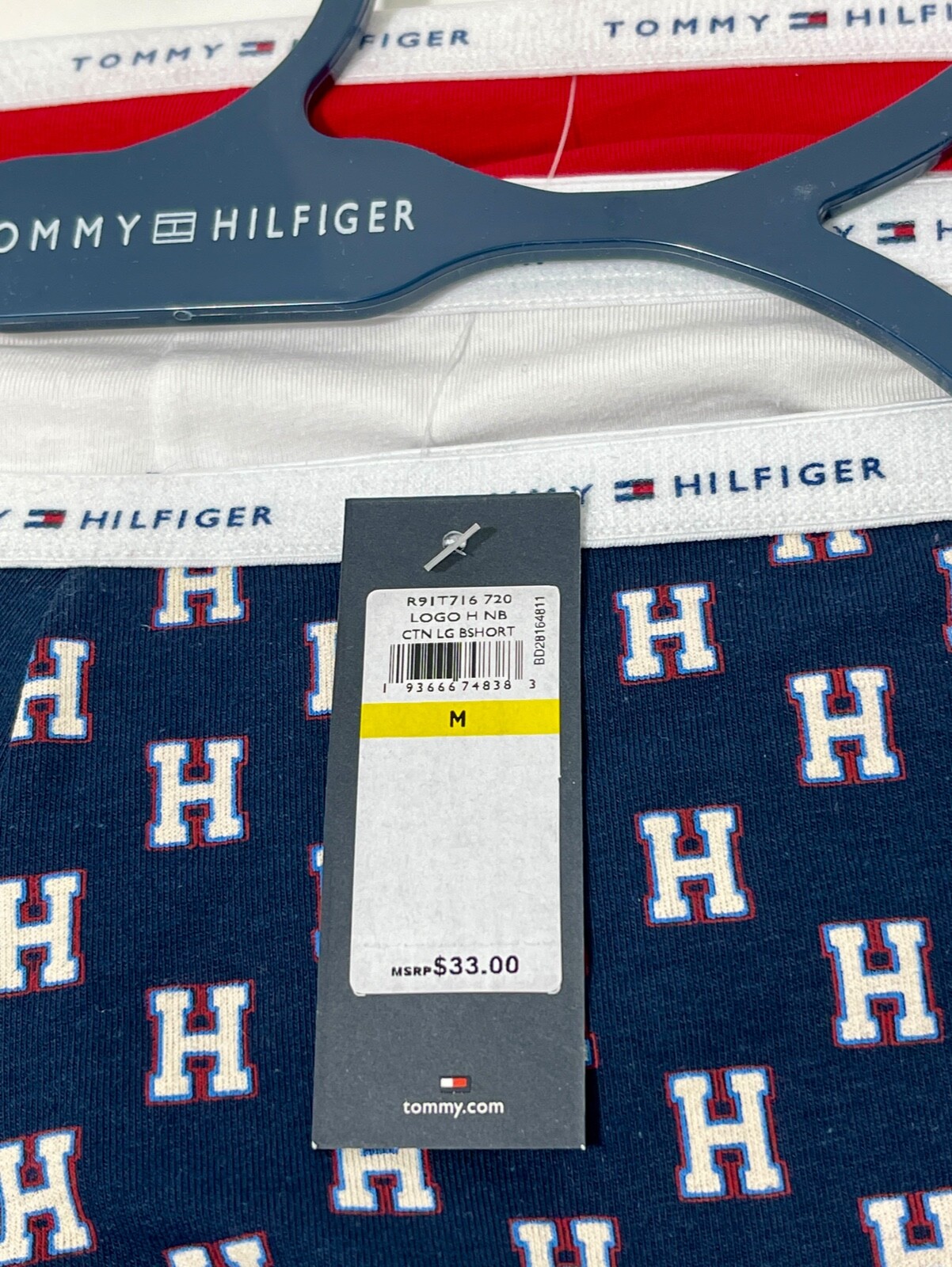 Tommy Hilfiger 3pk Stretch Boy Short Panties Size Medium COTTON NWT