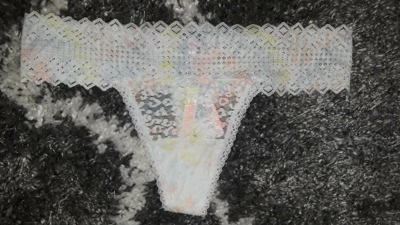 NeW Vs Pink aztec band leopard lace thong Panty Size small multi