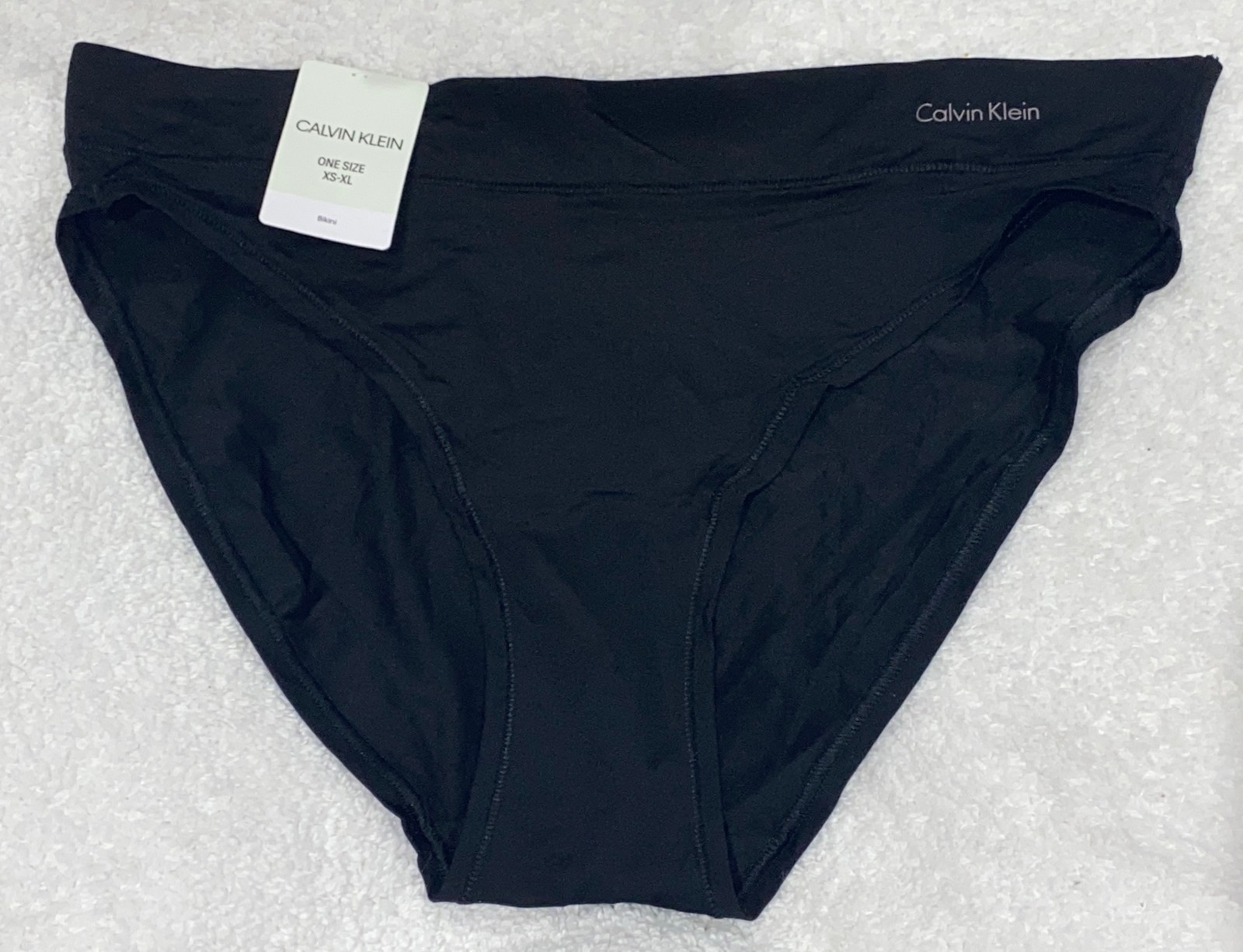 CALVIN KLEIN One Size Black Bikini Panty NEW Womens O/S fits Sz XS-XL