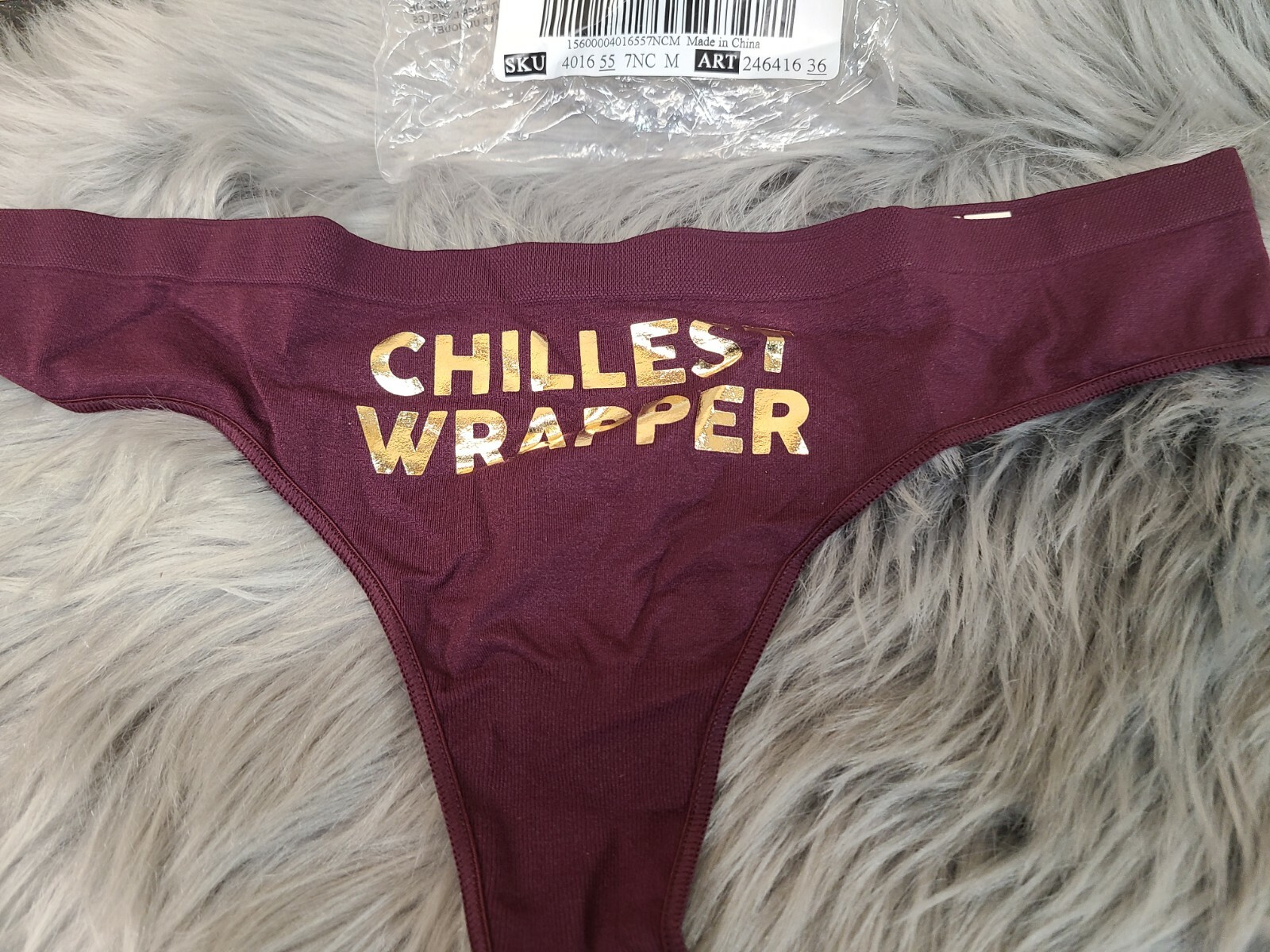 Victoria’s Secret Seamless Chillest Wrapper Thong Panty S New Burgandy