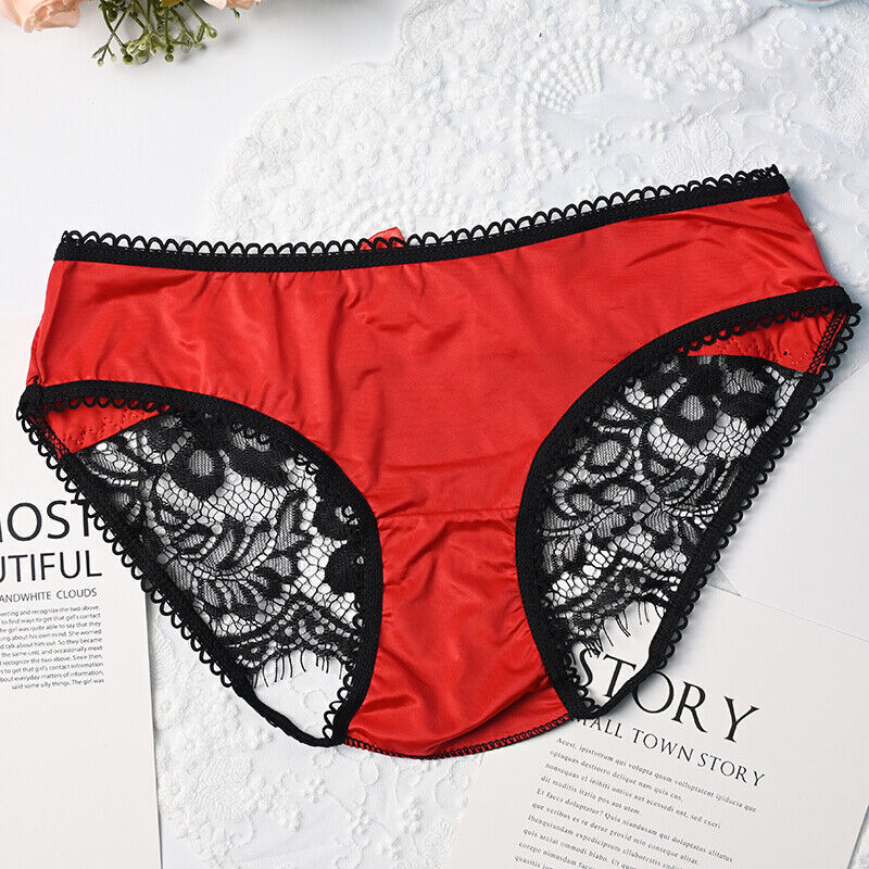 Sexy Womens Crotchles Panties Briefs Lace French Underwear Open Back Intimates