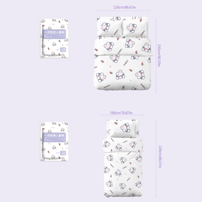 Convenient Disposable Hotel Bedding Set For Frequent Travelers And Business Trip