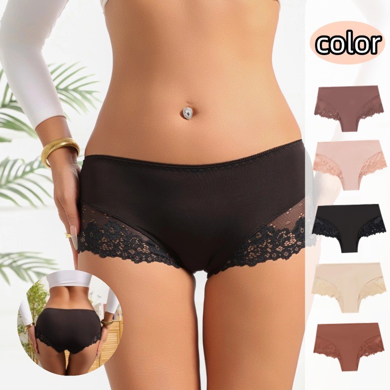 5 Pack Lot Sexy Ladies Womens Lace Boyshorts Panties Ladies Underwear Lingeries