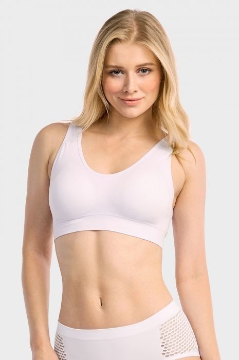 Sofra Ladies Seamless Removable Cups Sports Bra BR0124SP – 6 Pack