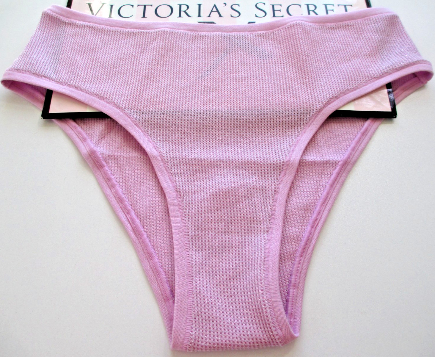 VICTORIA’S SECRET PINK Waffle Cotton Cheeky Panty VS Pink Lilac Shine S M L XL