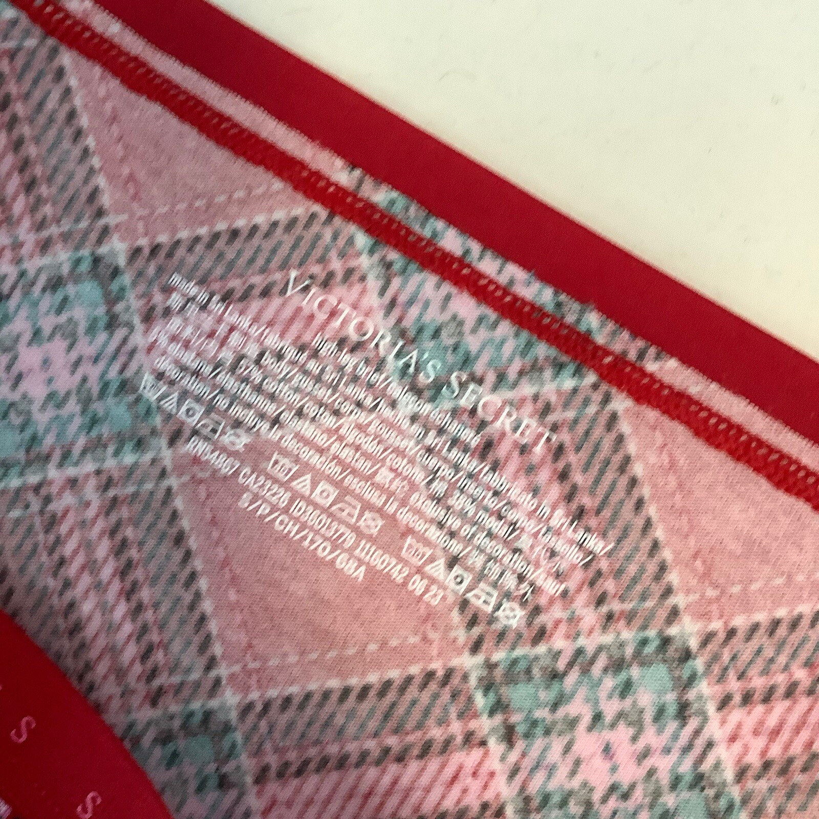 Victoria’s Secret Red Check Print High Leg Brief Panties – Size S – Brand New