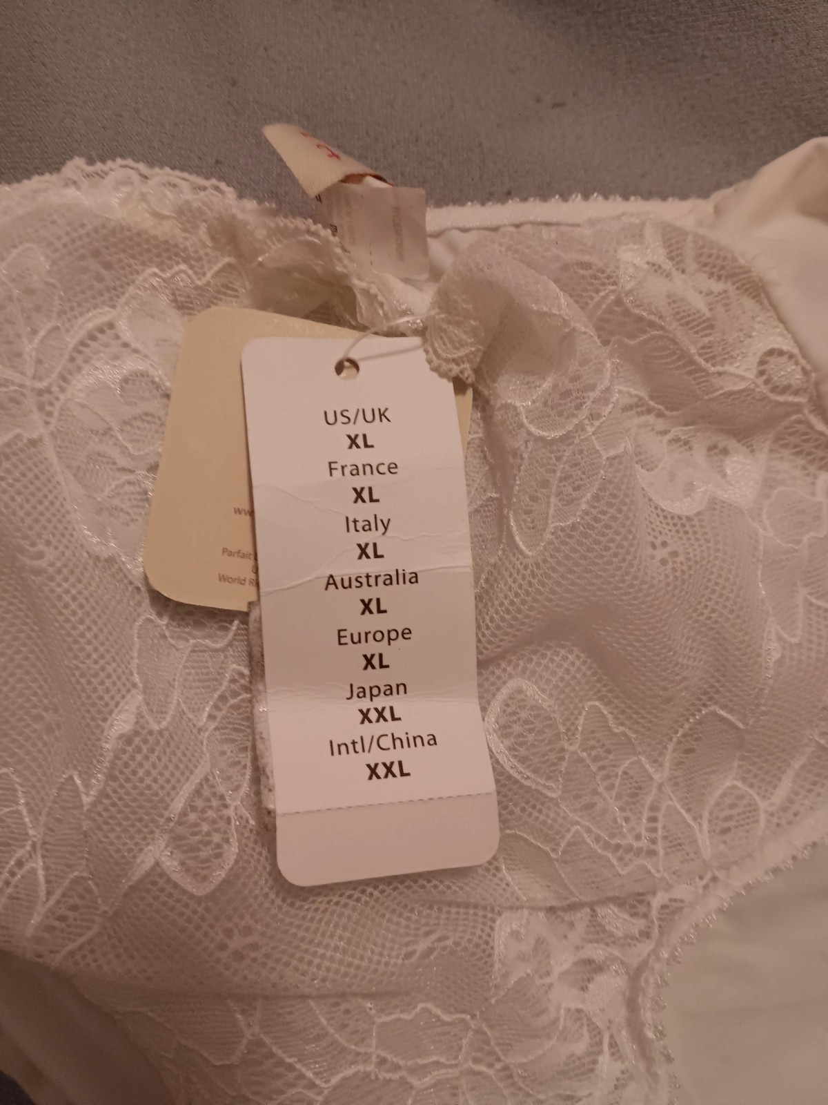 Parfait by Affinitas Panties, Women’s Size XL, White, Lace Bikini Danity NWT