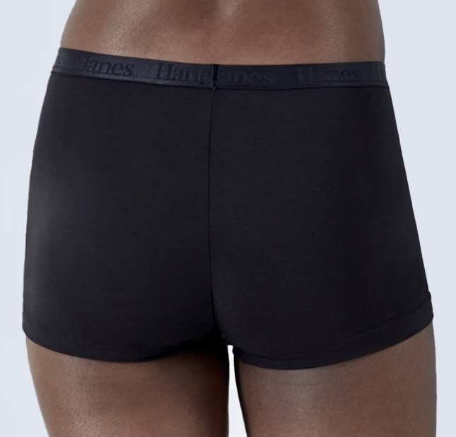 HANES 3 Pk Ultimate Supersoft White Black Boxer Brief Panty Womens M L XL 2XL