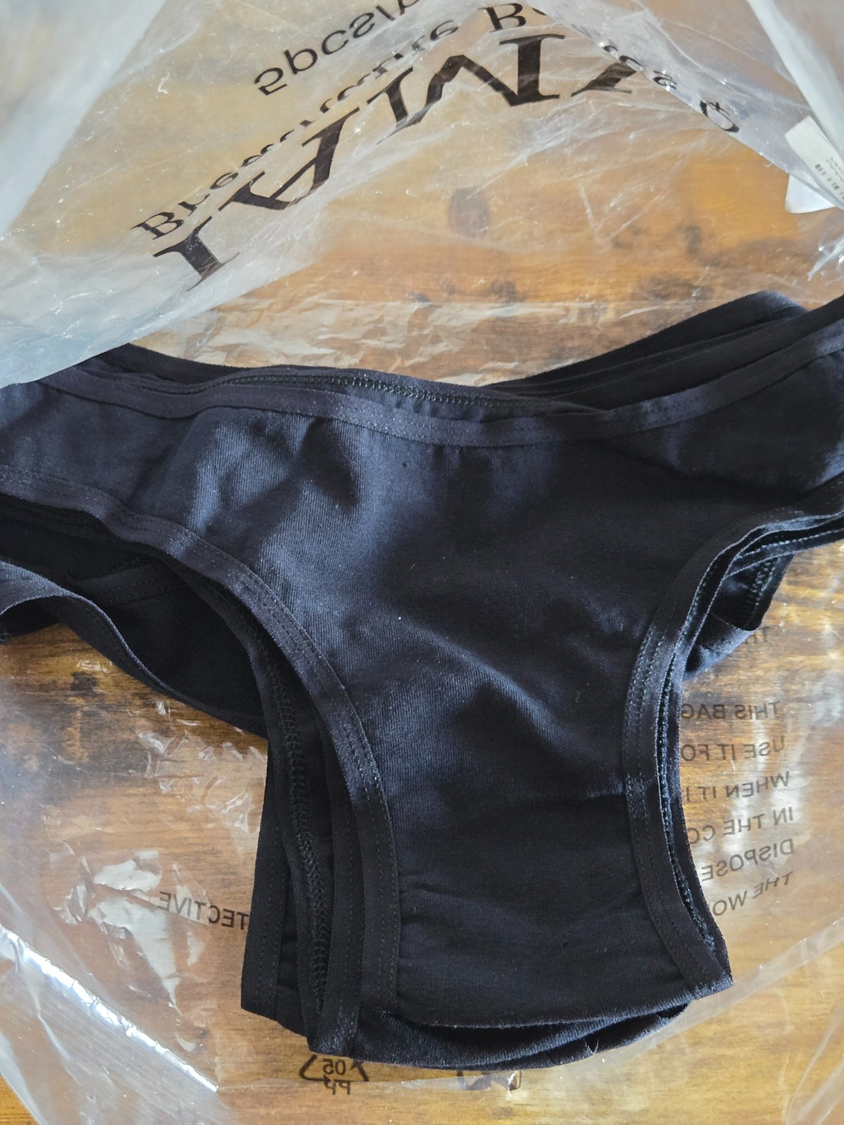 5 Pack women’s underwear black 95% cotton 5% spandex size Small
