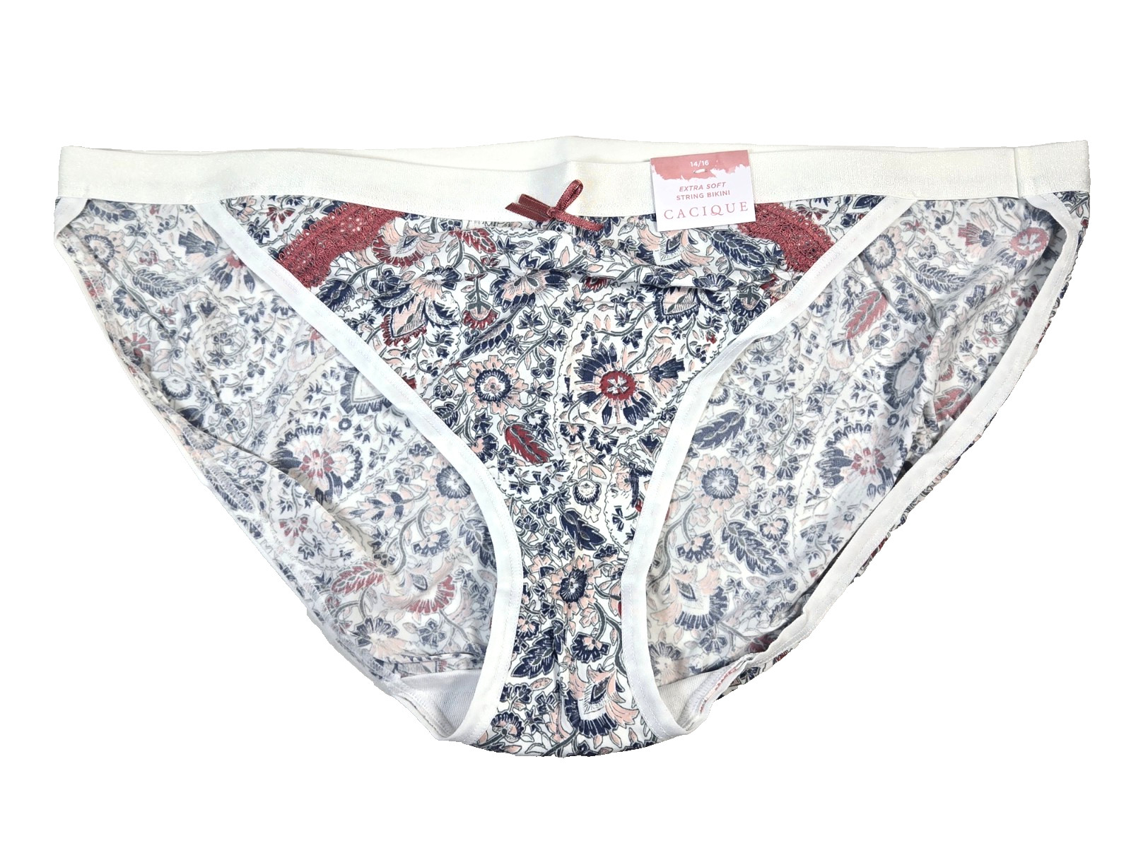Women Panty Cacique New With Tags Nylon Blend Extra Soft Bikini 14/16