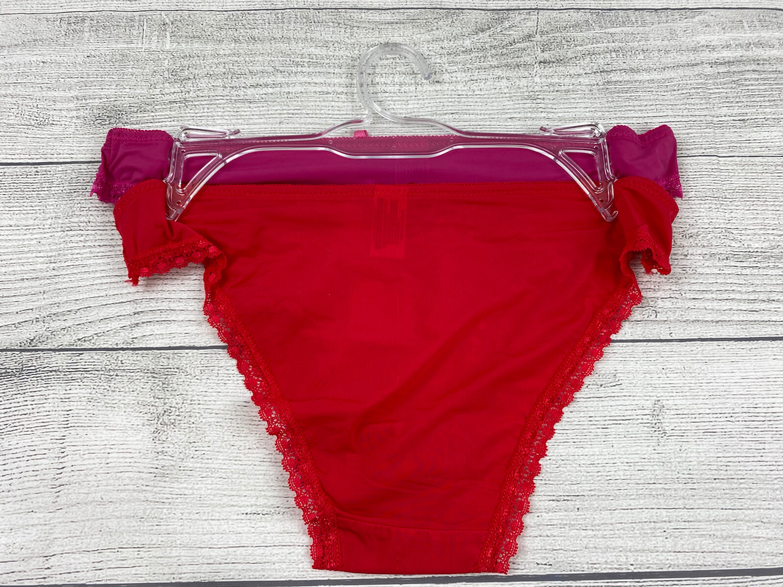 Hers By Herman 2 Pack Panty Pink Red with Lace Sexy Panties Select Large, Small