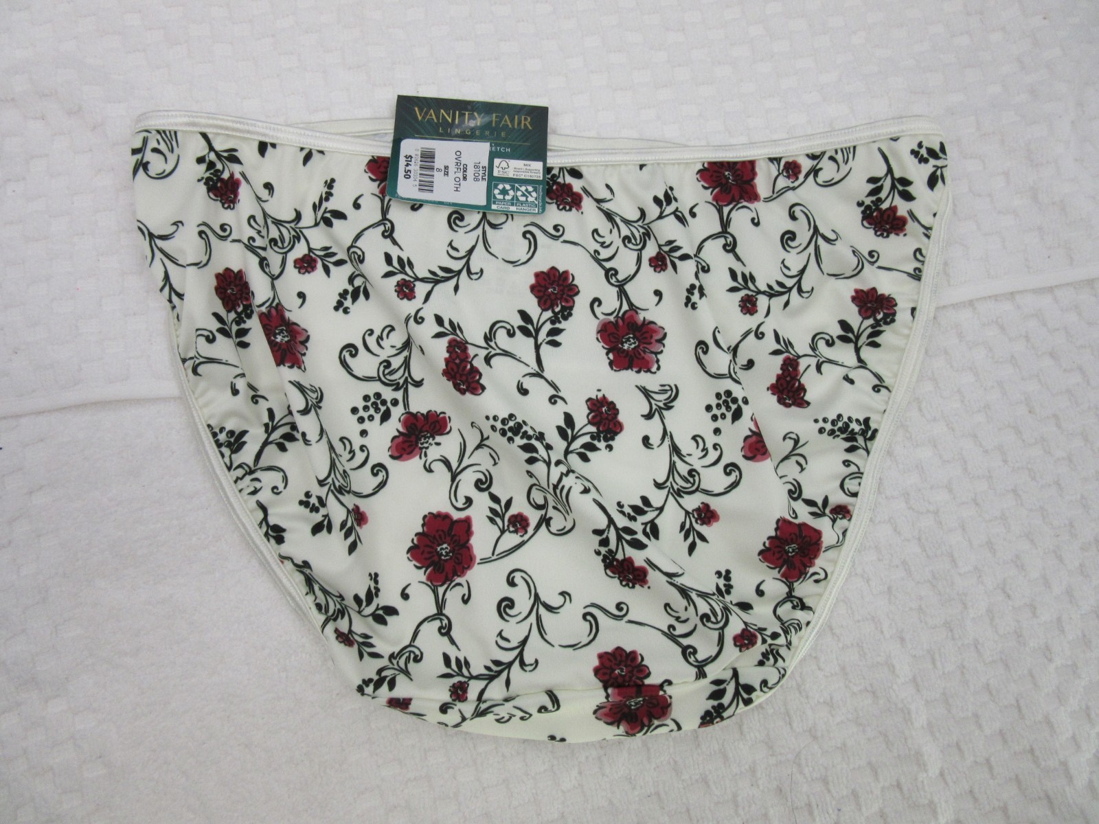 NWT set/3 VANITY FAIR ILLUMINATION STRING BIKINI 18108 COSMO GDN MODE DENIM DOTS