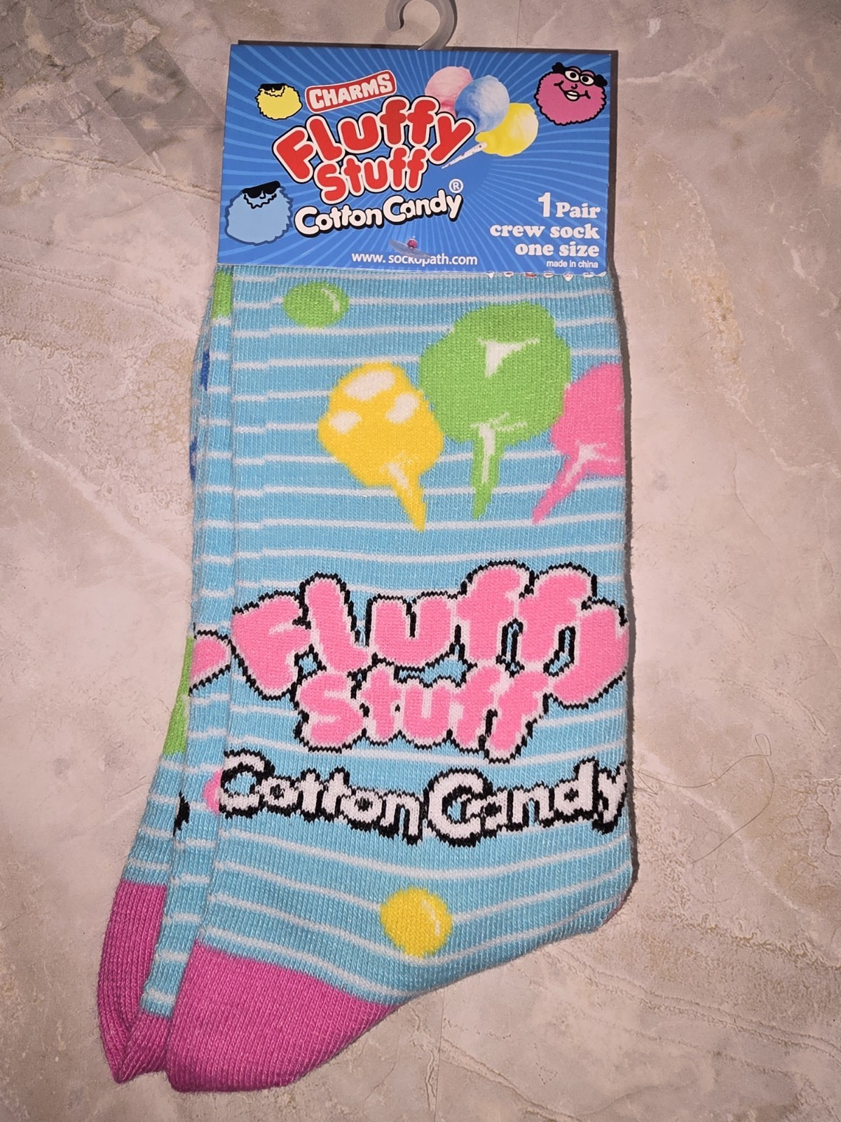 Fluffy Stuff Cotton Candy Gift Set – Socks & Women’s Boyshorts M Cute Candy…