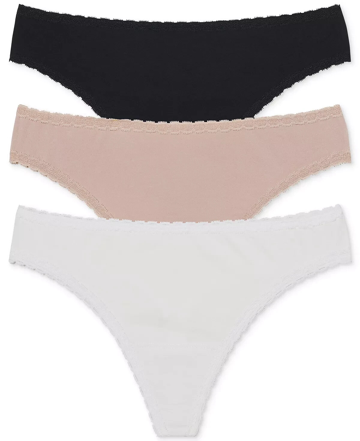 Skarlett Blue Women’s 3-Pack Adorned Thong Panty Underwear, Multi Variety, XL