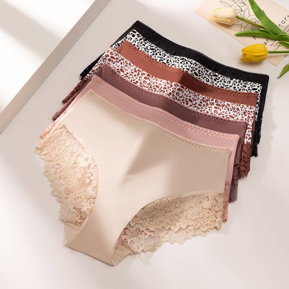4 Pack Lot Ladies Womens Sexy Panties Underwear Sheer Lace Lingeries Briefs Soft