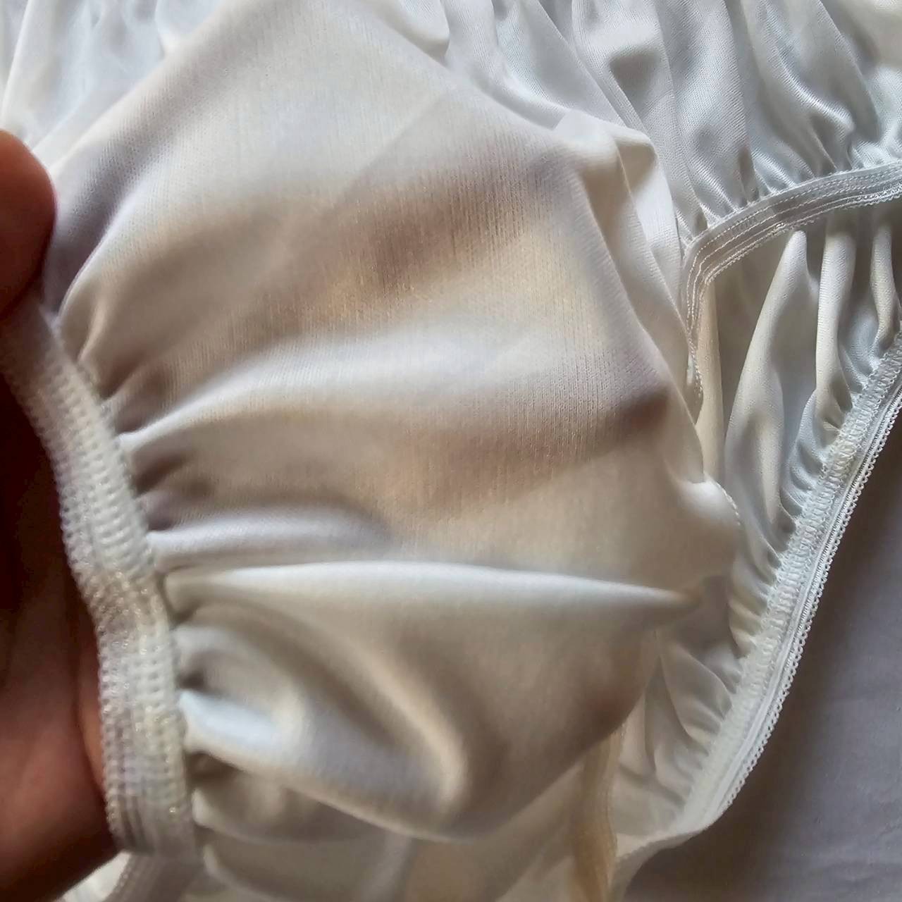6pcs Bikini Plus Underwear Woman Panties Soft Nylon Mid-Waist Briefs /White/2XL