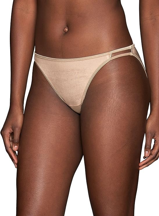 4 pairs VANITY FAIR String Bikini ILLUMINATION 18108 Panty Solid Colors Sz- 5 /S