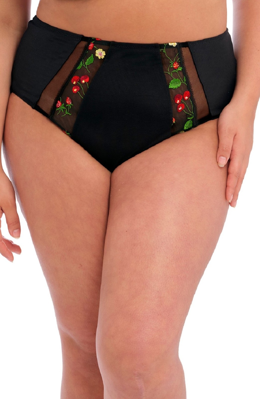 Elomi Womens Samira Brief Bikini Style Underwear Black Size Medium L103204