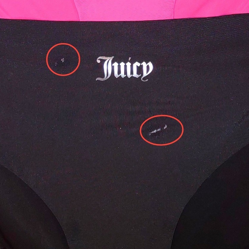 Juicy Couture Panties Large Hipster No Panty Line Blk Pnk Strawberry NWOT 3-Pack