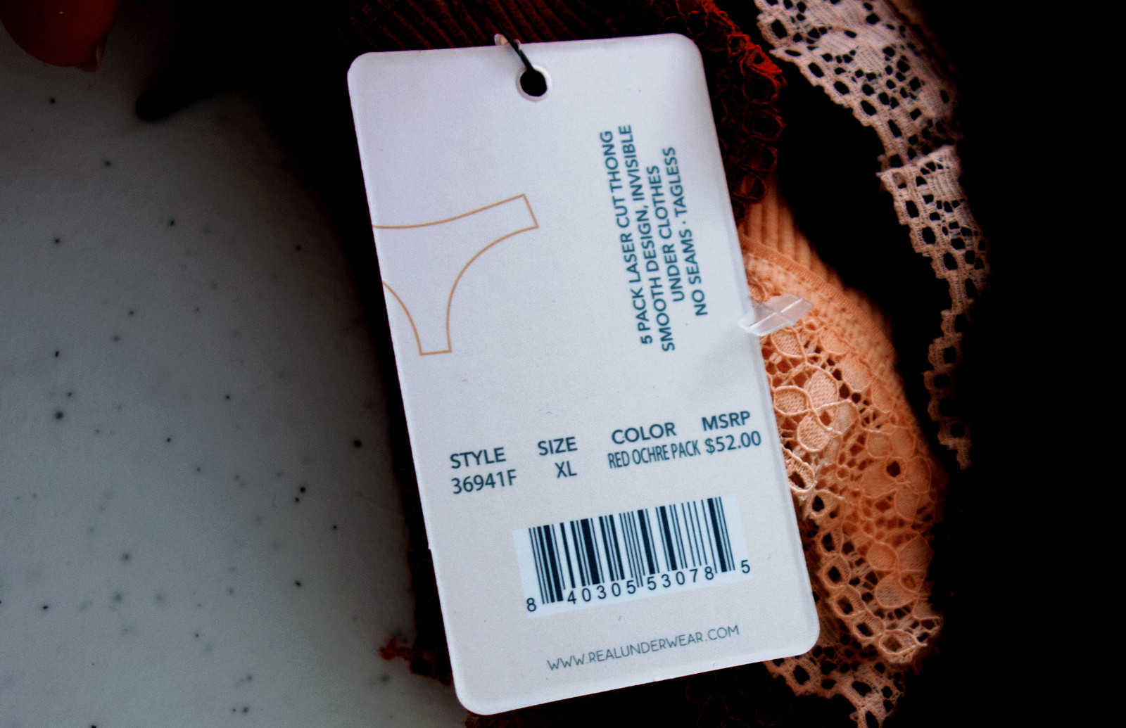 COMFORT By REAL 36941F Tag free 5-PKTHONGS PANTIES SIZE S NWT retail $52