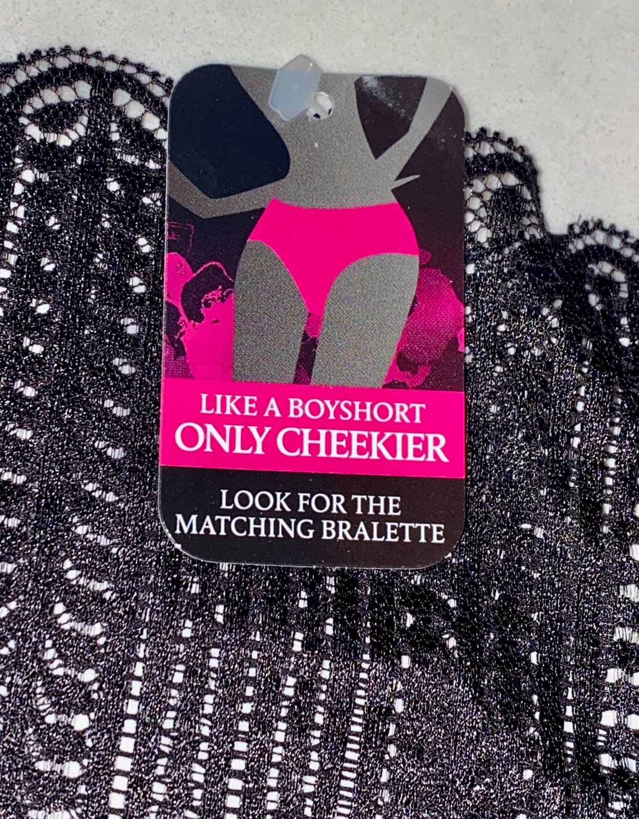 MAIDENFORM Sexy Must Haves Black Luxe Lace Cheeky Boyshort Panty Womens S M L XL