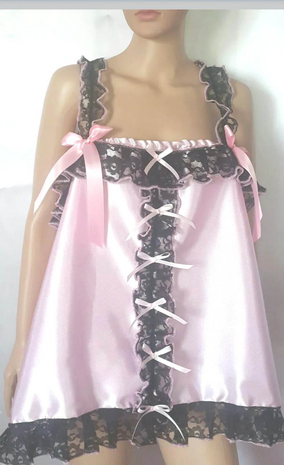 🌸MADE TO ORDER* “Satin Sissy” Camisole top with lace trims any size..any colour