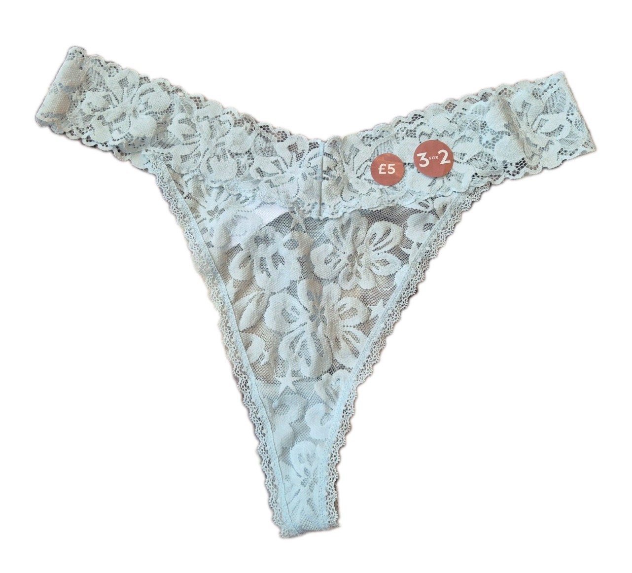 Next Lingerie Size 18 Plae Blue All Over Lace Thong Knickers Panties Brand New