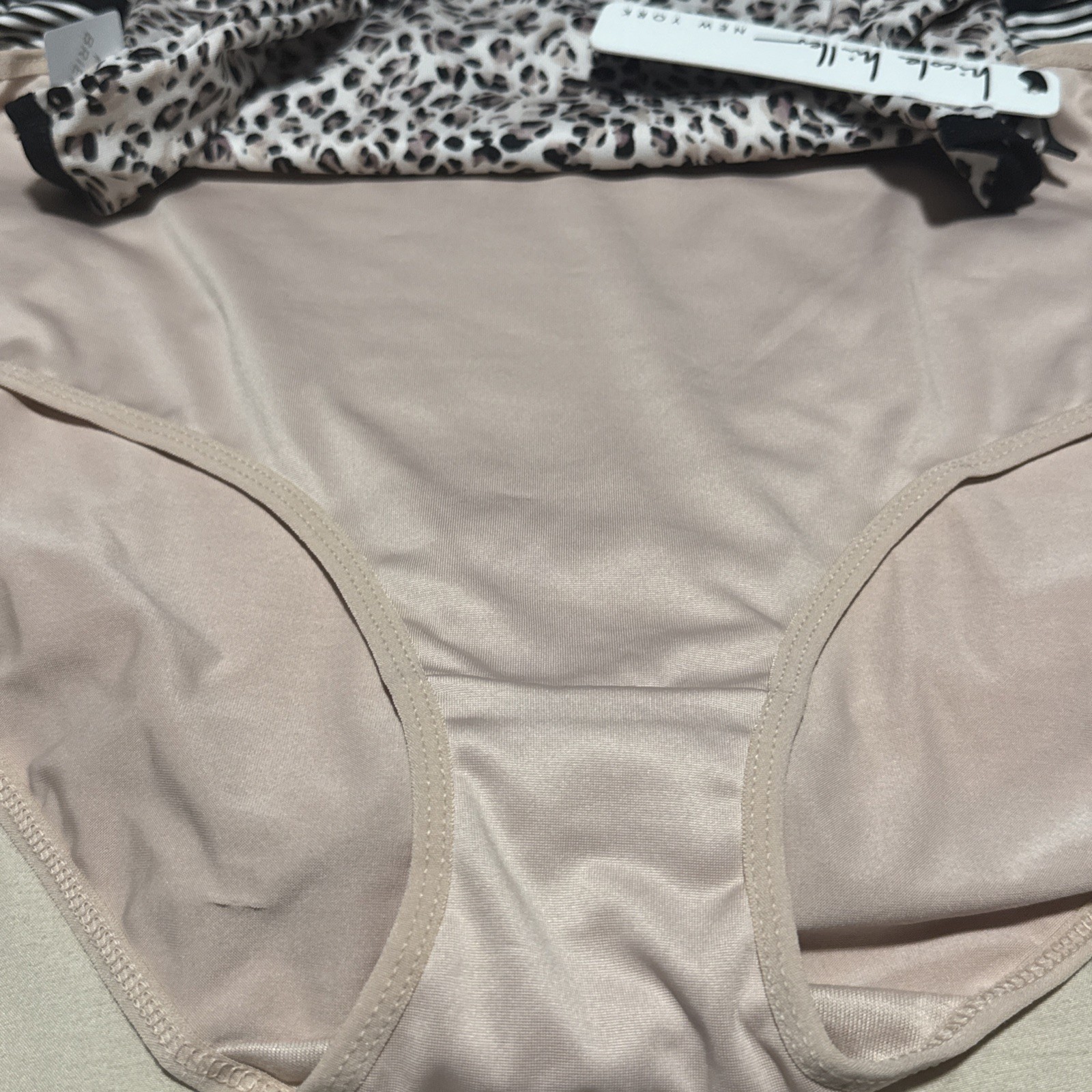 NWT 5pc Nicole Miller Soft Full Brief Panties Size XL Polyester Floral Solid
