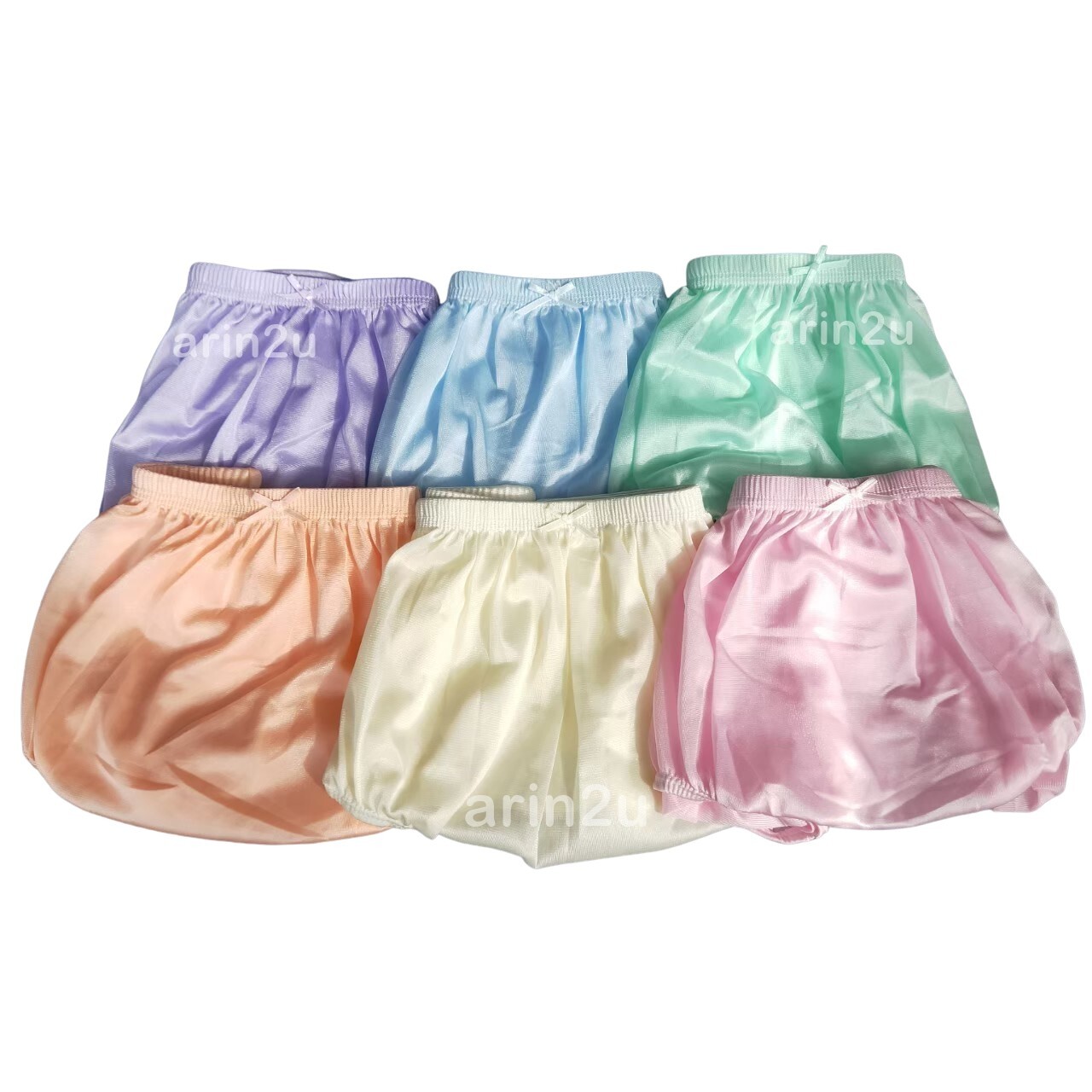 x6 Plus Size 2XL Silky Nylon Underwear Sheer Transparent Panties Briefs Lightwei