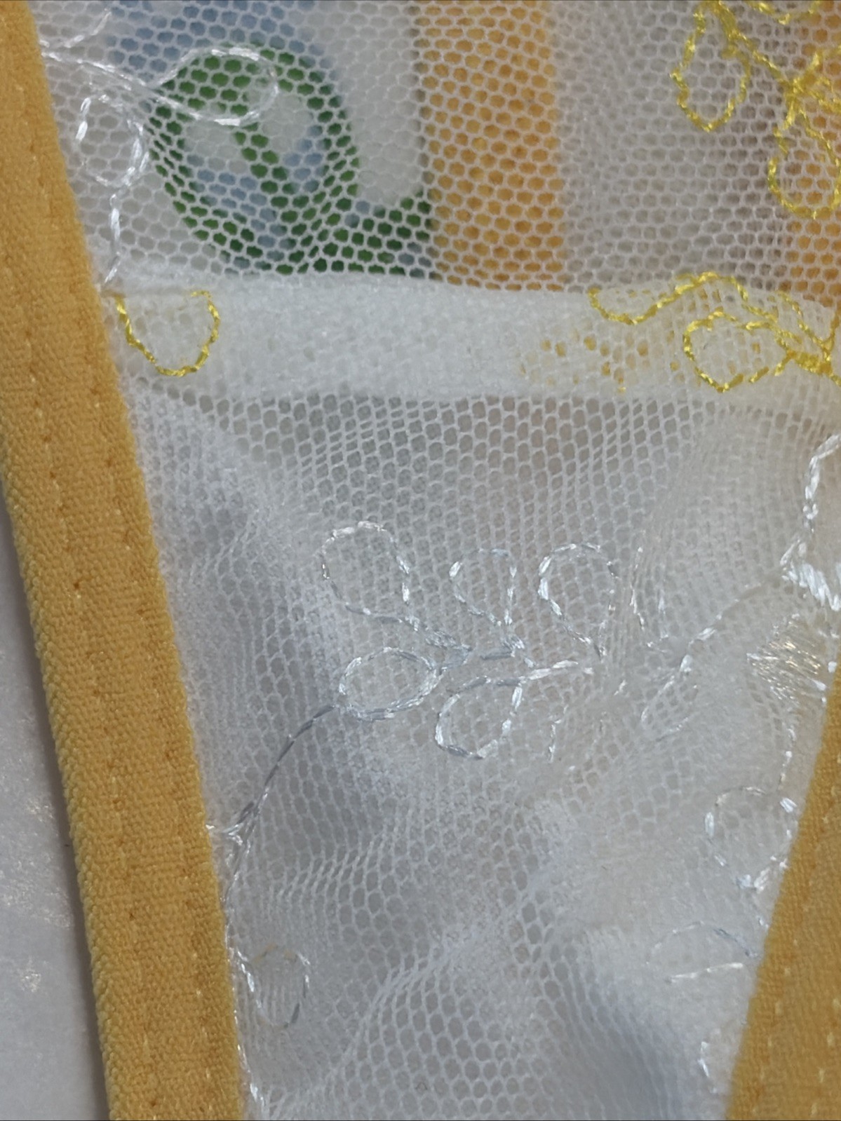 Shein Womens Thong Floral Detail Yellow Size Large
