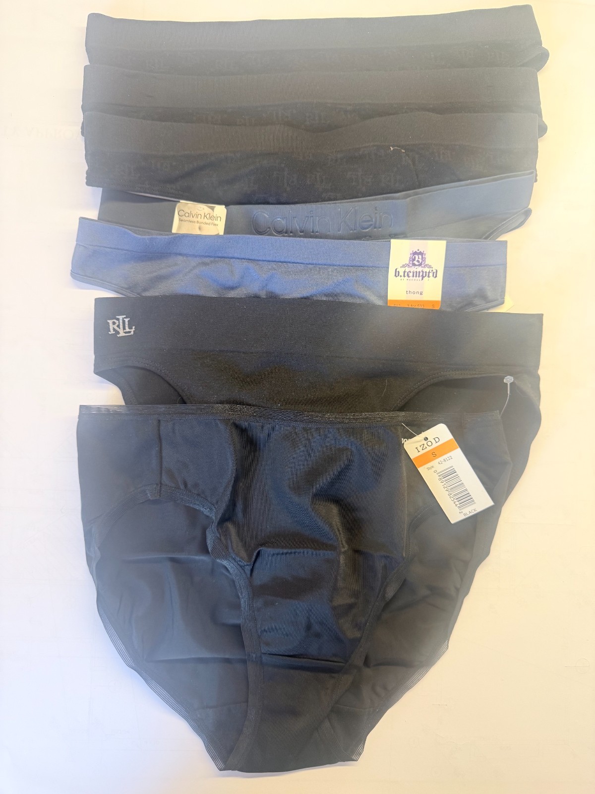LOT 4 -PANTY LOT 7 PAIRS S/5 3 RALPH LAUREN KLEIN IZOD