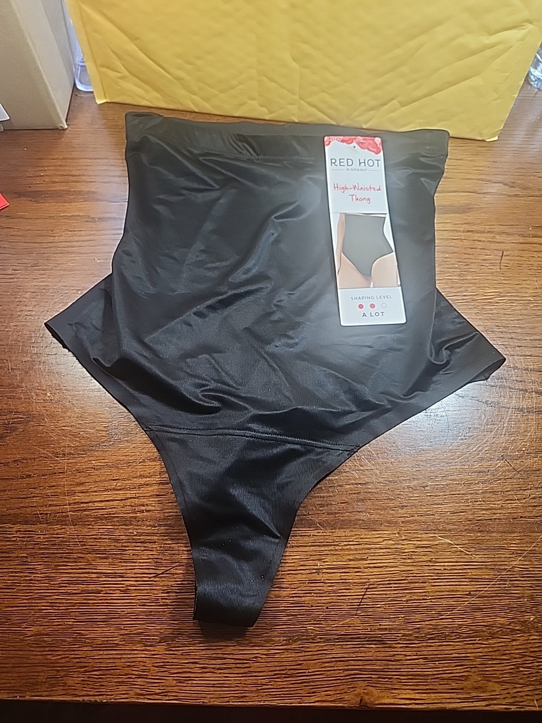 Red Hot by Spanx Thong Women’s Medium Very Black Stretch High-Waist Underwear