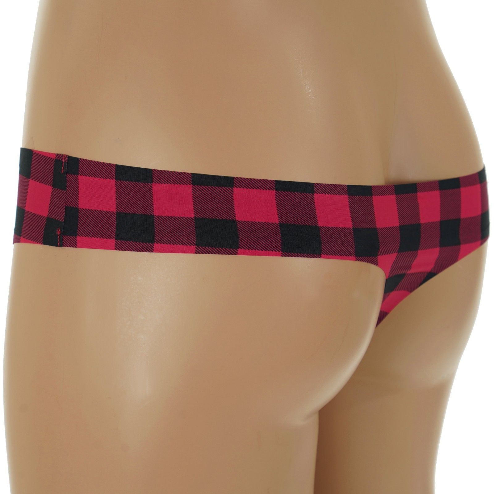 SO Junior’s SIZE 7-9 MEDIUM Red & Black BUFFALO CHECK THONG Panties #SO60001