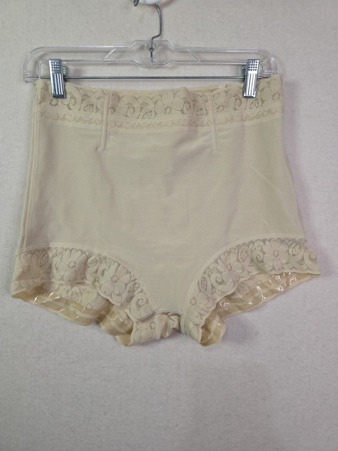 Women’s XXL Beige Comfortable Shape Wear Panties with Lace Elegant Smoothing