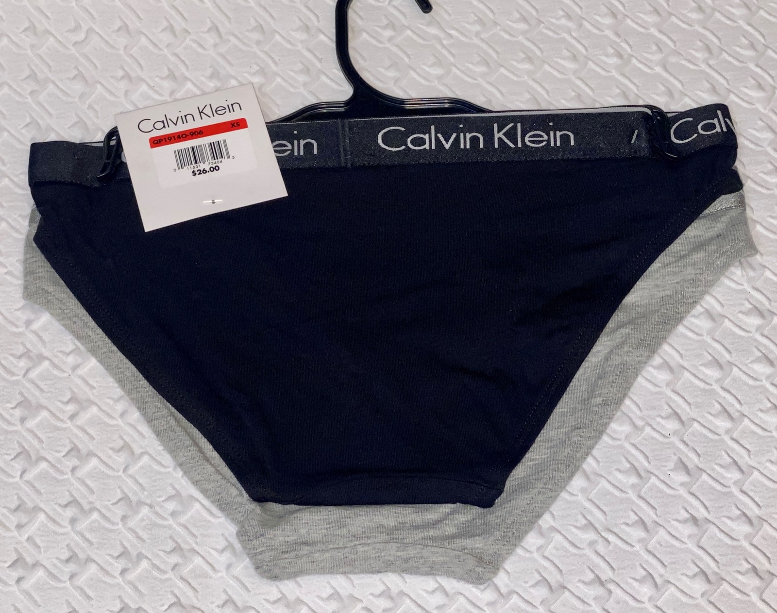 CALVIN KLEIN 2 Pack Cotton Stretch Black Grey Bikini Panty NEW Womens XS 4 XL 8