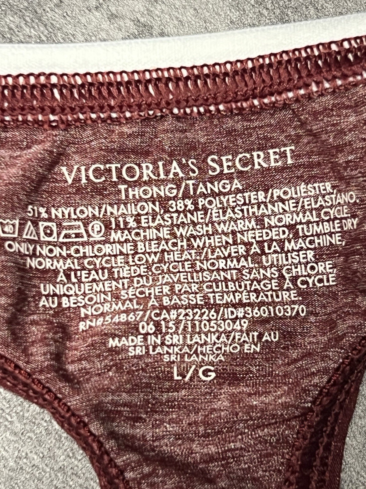 Vintage Victoria’s Secret Everyday Perfect Silky Smooth Satin Thong Panty Nwt