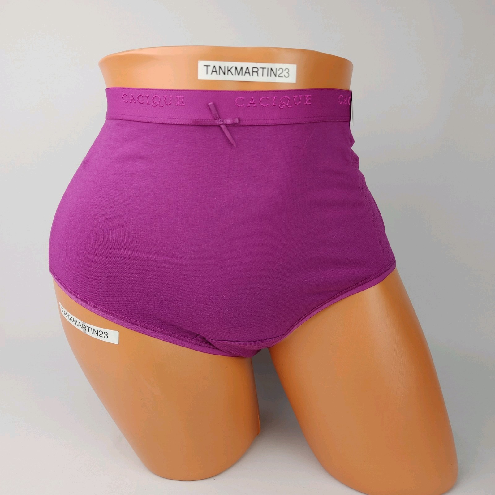 LANE BRYANT CACIQUE PLUS COTTON FULL BRIEF 18/20 PANTY SOLID PINK WITH LACE HIPS