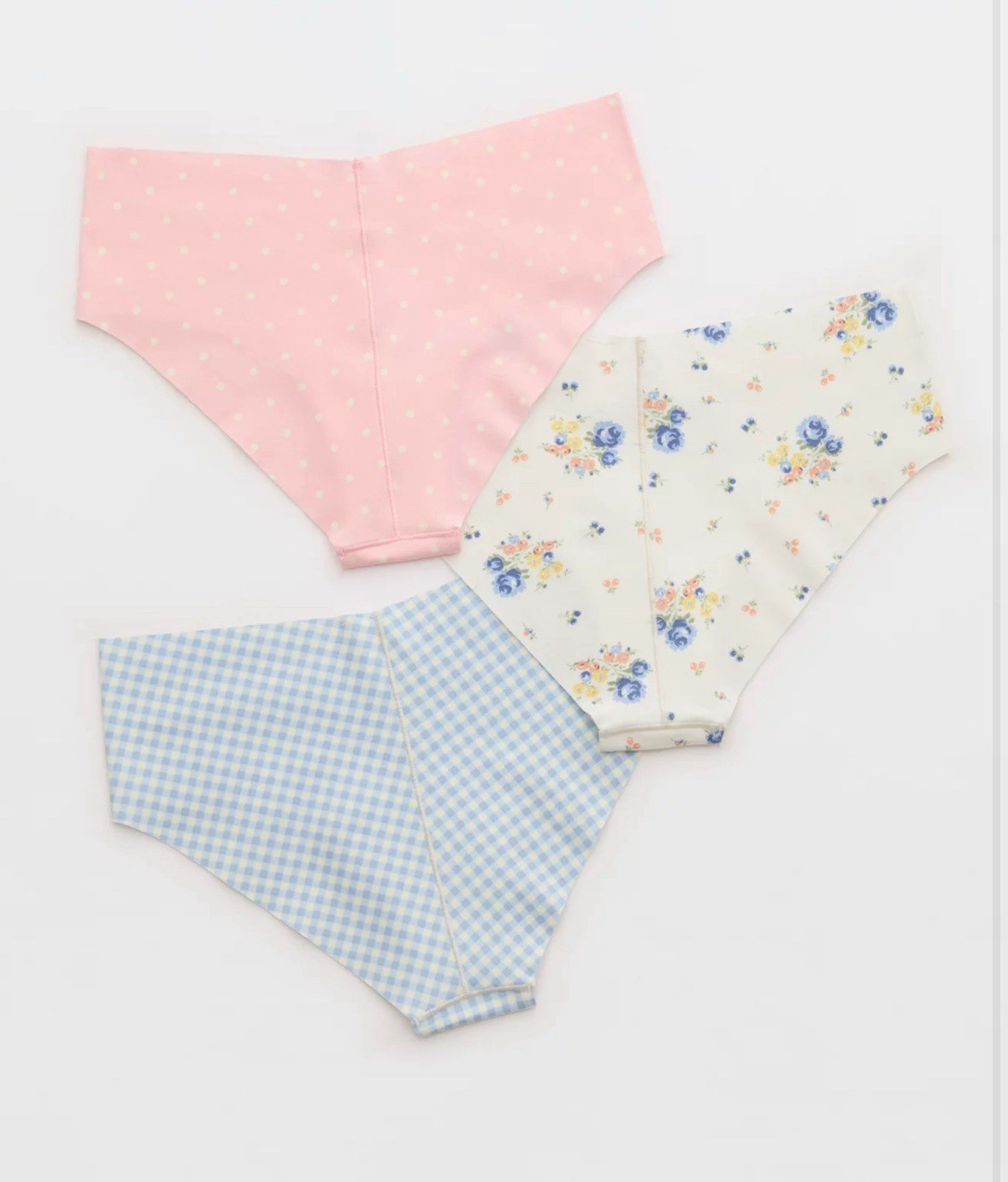 Aerie Emily + Meritt Weekend Cheeky 3 Pack Cotton Blend Panties Multicolor Small