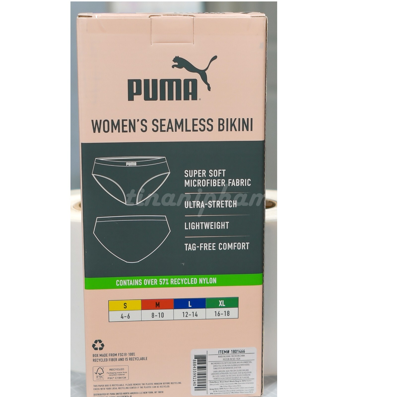 4-Pack Bikini PUMA Ladies’ Seamless