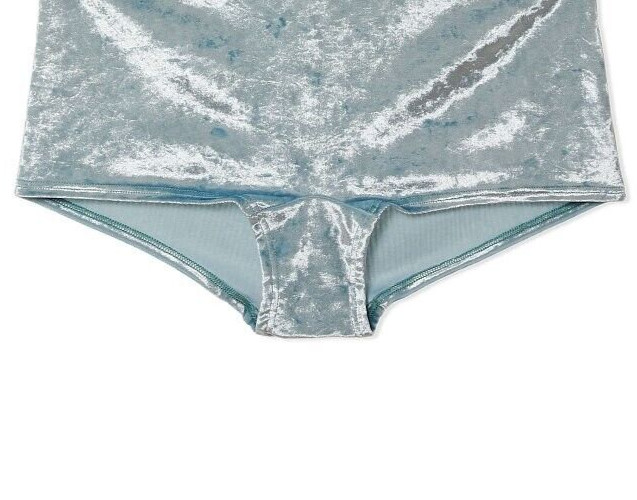 M Seafoam Sage Dust Green FULL VELVET RARE Victorias Secret LOGO Shortie Pantie