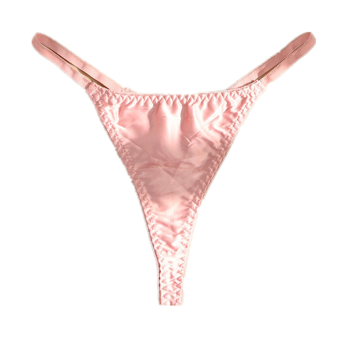 5 Pcs Lot Womens Sexy Satin Thongs Panties Silky G-string Underwear,S M L XL 2X