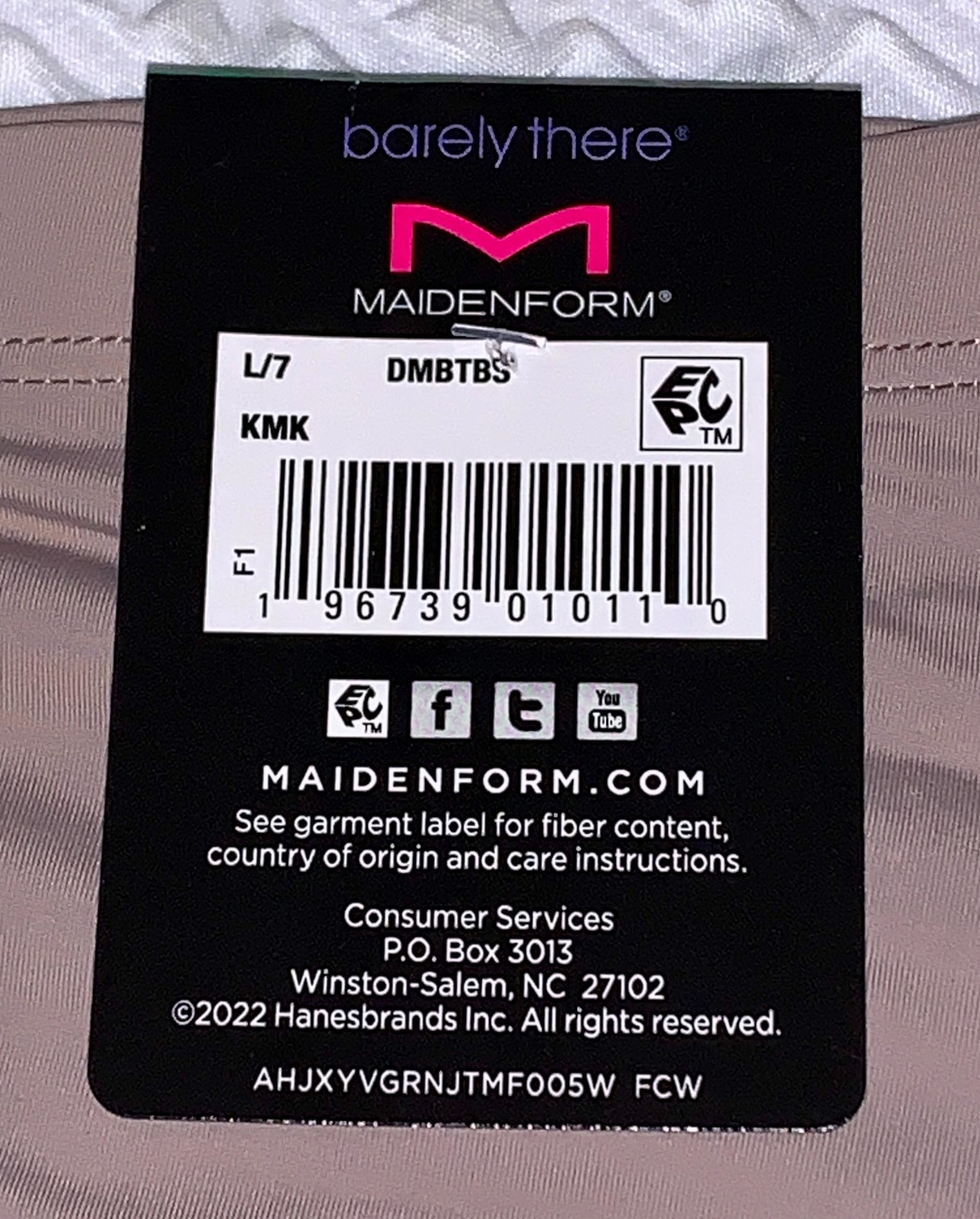 MAIDENFORM Barely There Iced Mocha Invisible Boyshort Panty Womens Sz M 6 L 7