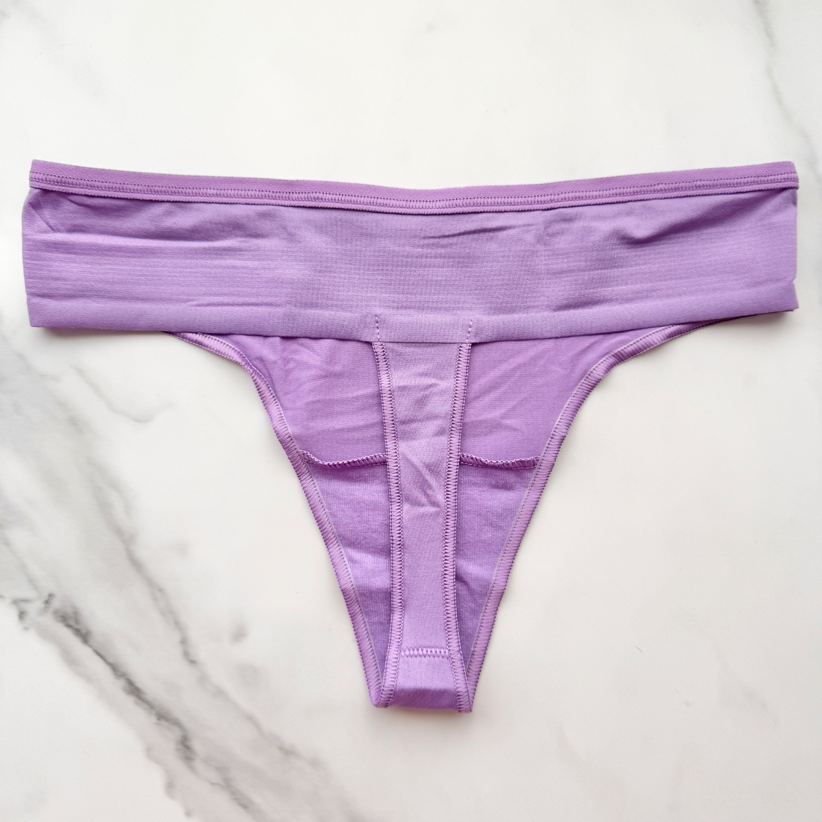Soma Vanishing Edge Microfiber Thong Panty Amethyst Orchid Size XS/M/L/XL