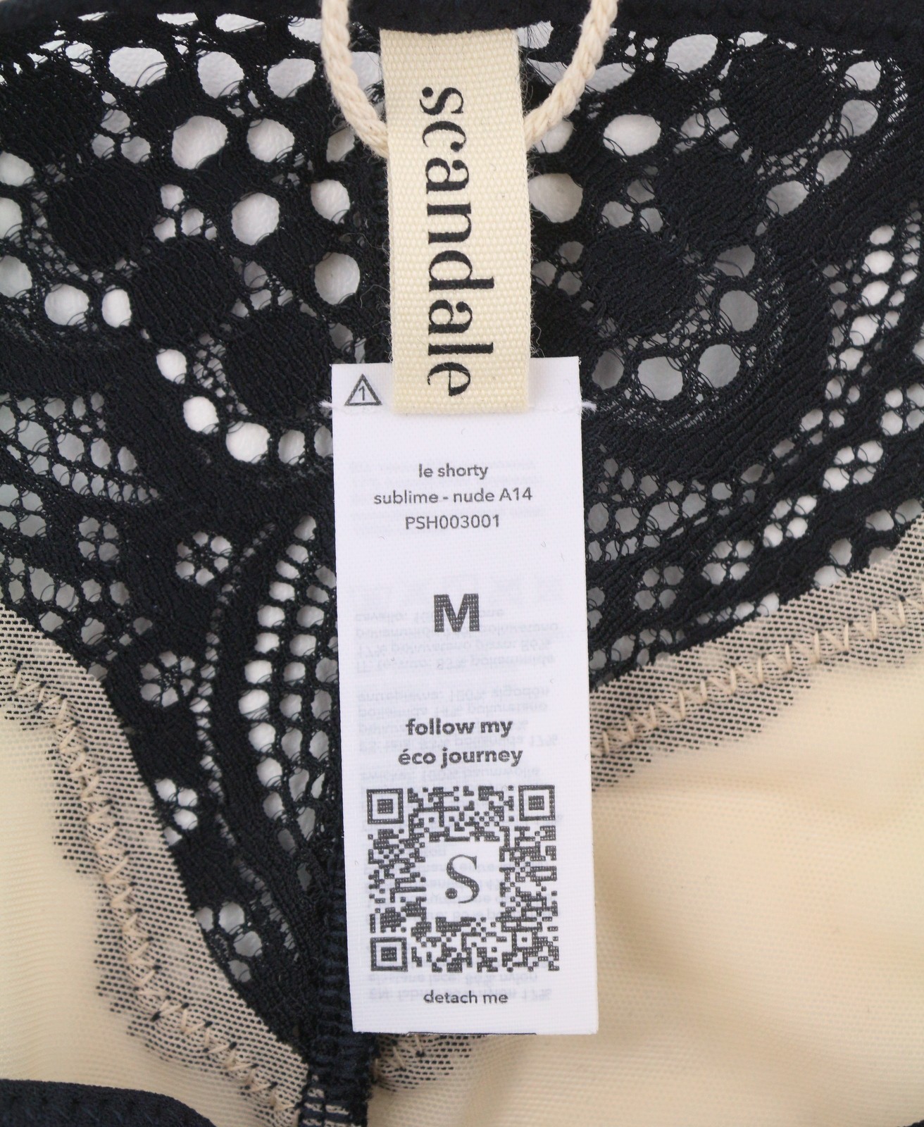 SCANDALE Le Shorty Sublime-Nude A14 Women’s Panties M Lace Tulle 3-Pack