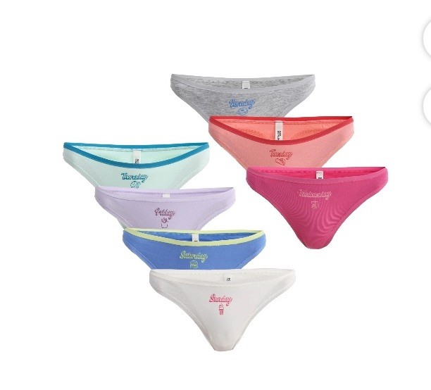 7 Pair No Boundaries Size 3XL (22) mid rise, thongs Women’s factory sealed