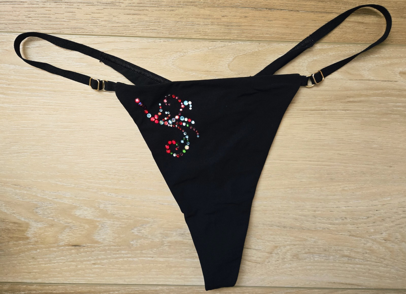 Vintage Victoria’s Secret Very Sexy Smooth Rhinestone Adjustable Thong Panties M